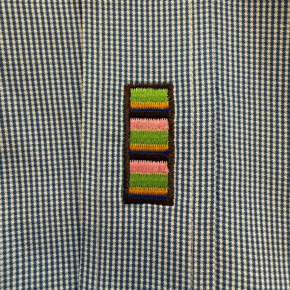 Tailorbyrd Dress Shirt Mens L Blue Button Up Long Sleeve - Picture 2 of 7